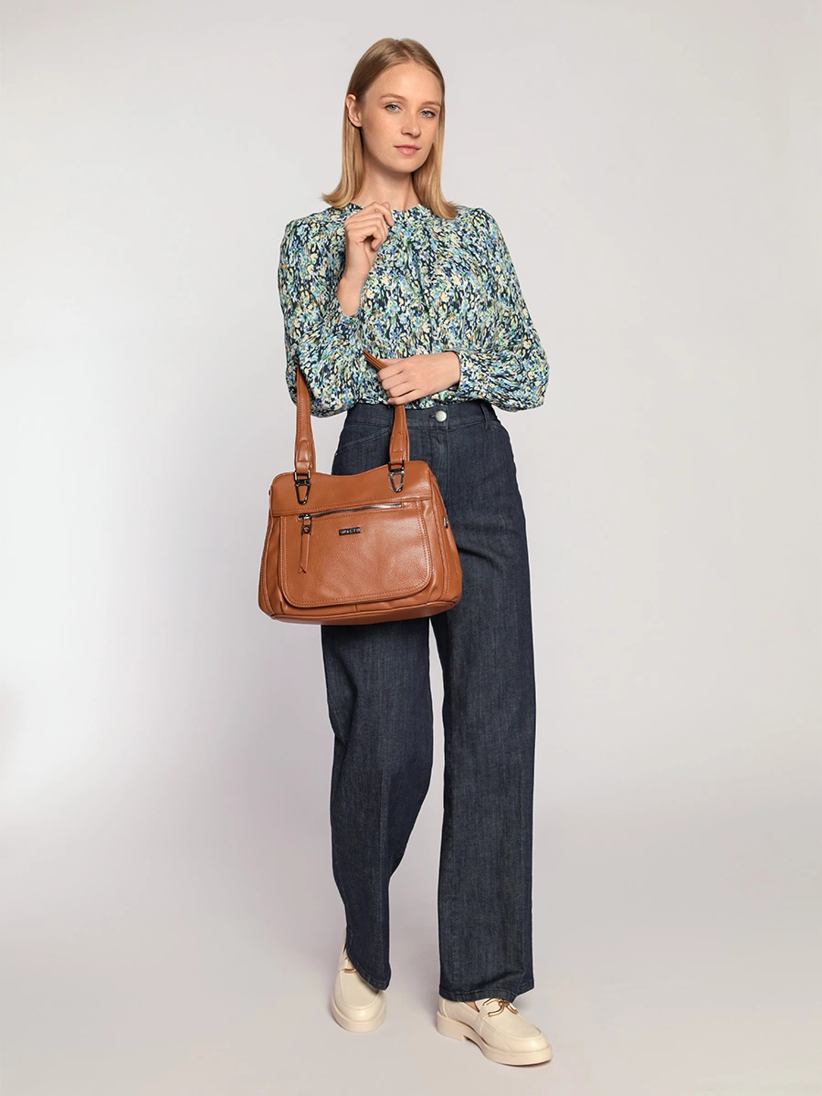 Сумка-тоут коричневого цвета